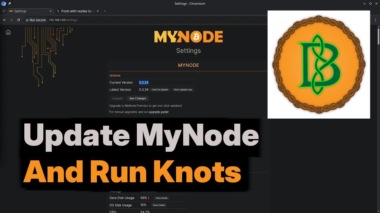 How to run bitcoin knots with MyNode BTC