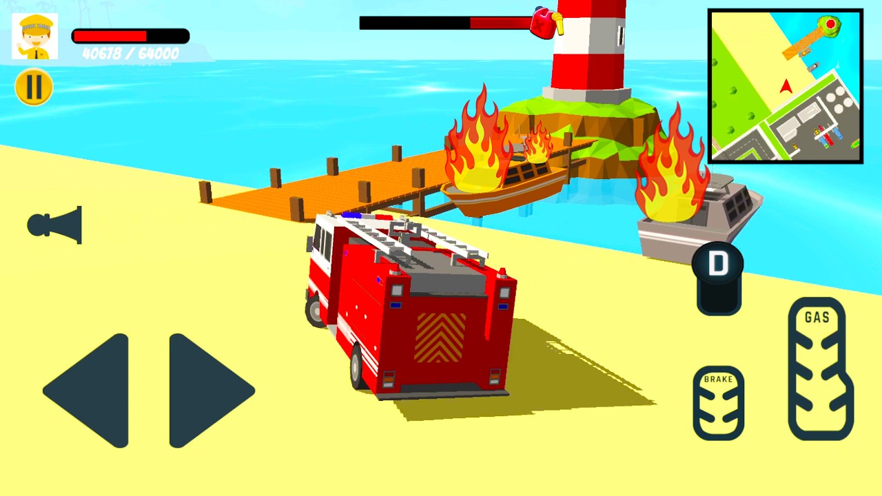 City Patrol Fire Truck Rescue Vehicles Open World Game