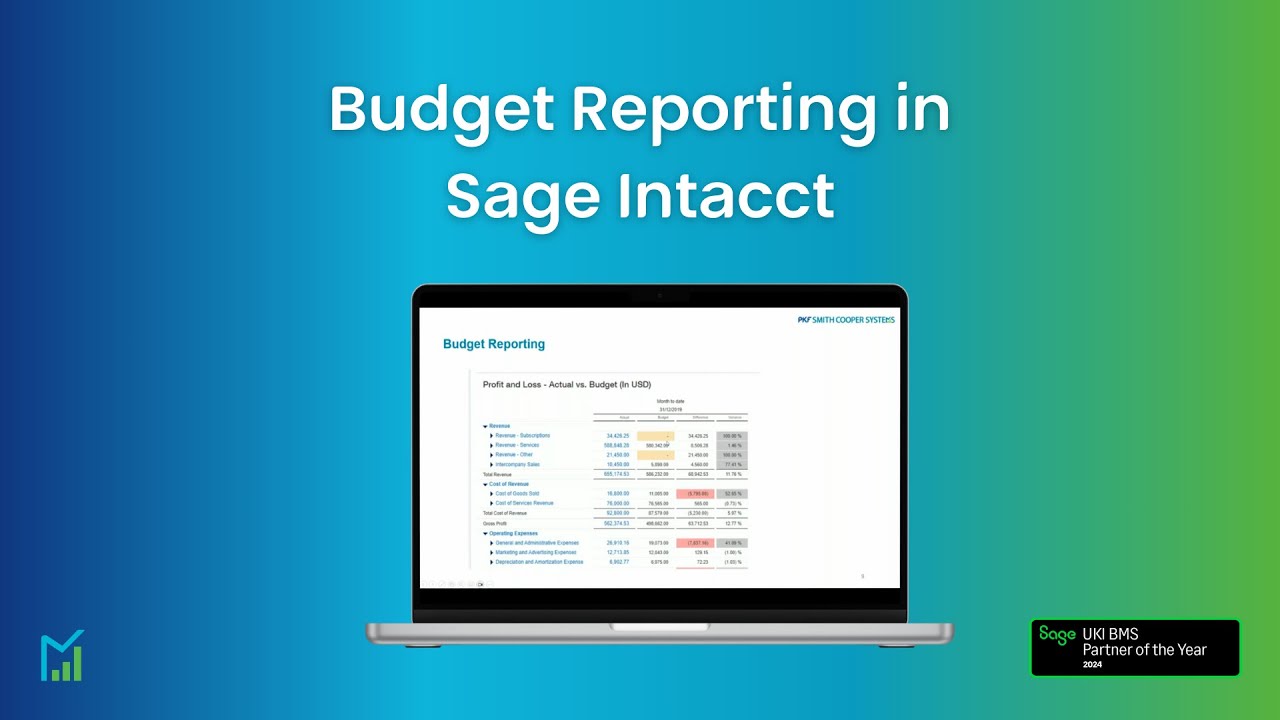 Actual vs Budget Reporting in Sage Intacct | Sage Intacct Help and Support