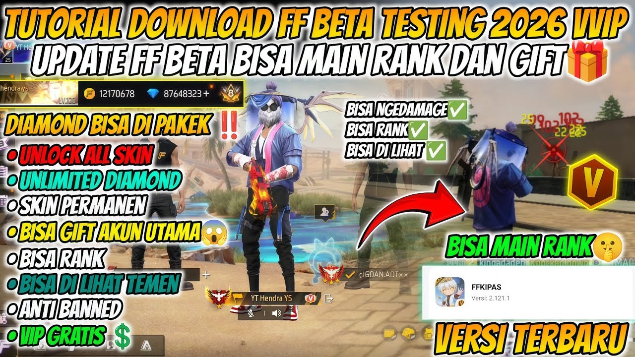 YOU CAN PLAY RANK😱‼️ HOW TO DOWNLOAD FF FAN ORIGINAL 2026 VIP FOR FREE!! FF BETA 2026 FOR ALL PHONES