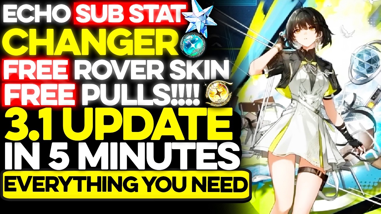 Wuthering Waves 3.1 stream in 5 Minutes Everything you need to Know Preview Broadcast Summary Codes