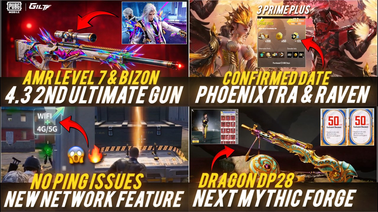 🔴4.3 2nd ULTIMATE GUN🔥😱 X-SUIT CONFIRMED DATE✅ NEXT MYTHIC FORGE GUNS ?🔥NEW CHANGES IN 4.3 UPDATE 🔥
