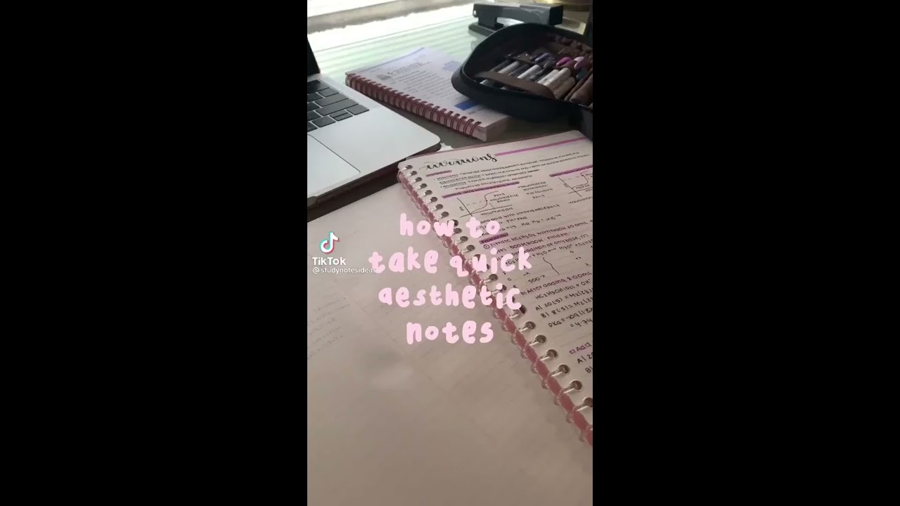 how to take quick aesthetic notes ☁️