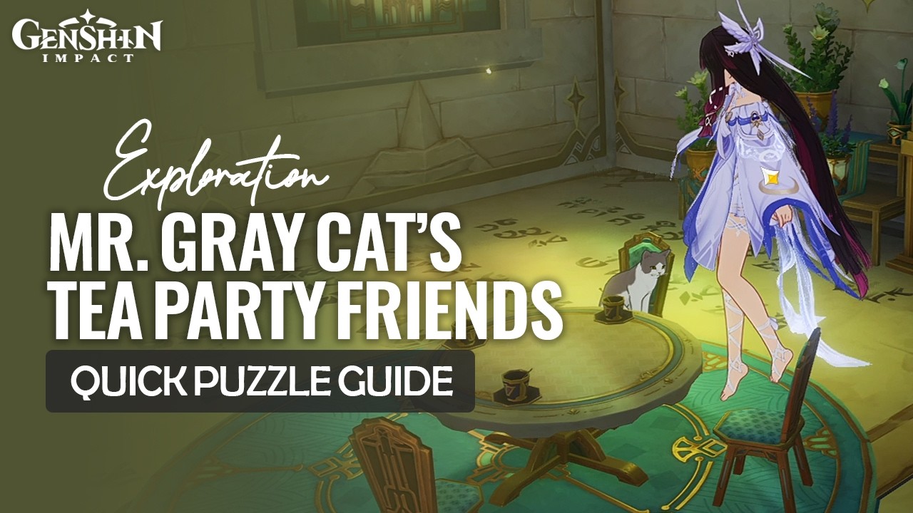 Mr. Gray Cat's Tea Party Friends Puzzle Guide | Temple Of Space Exploration | Genshin Impact Luna VI