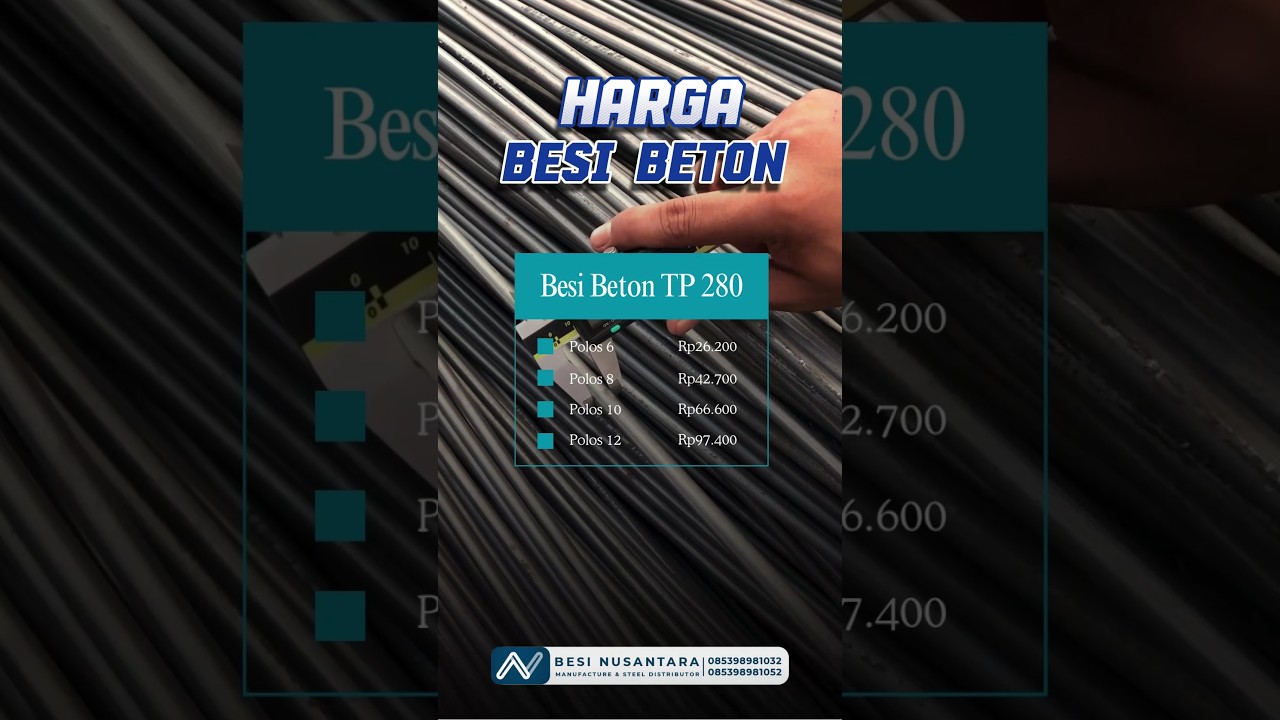 Update harga besi beton, Tersedia merek HKHK, BHS dll 🥳#besibetonsni #trending