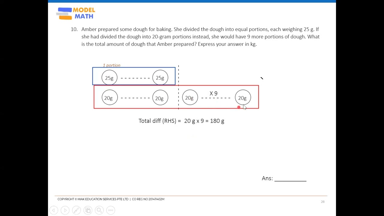 Primary 6 Math tuition - Difference concept