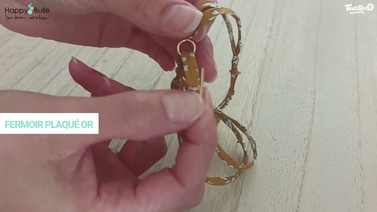 L'avis d'Aurelie - Bracelet 3 tours Liberty personnalisé médaille gravée plaqué or 19 mm