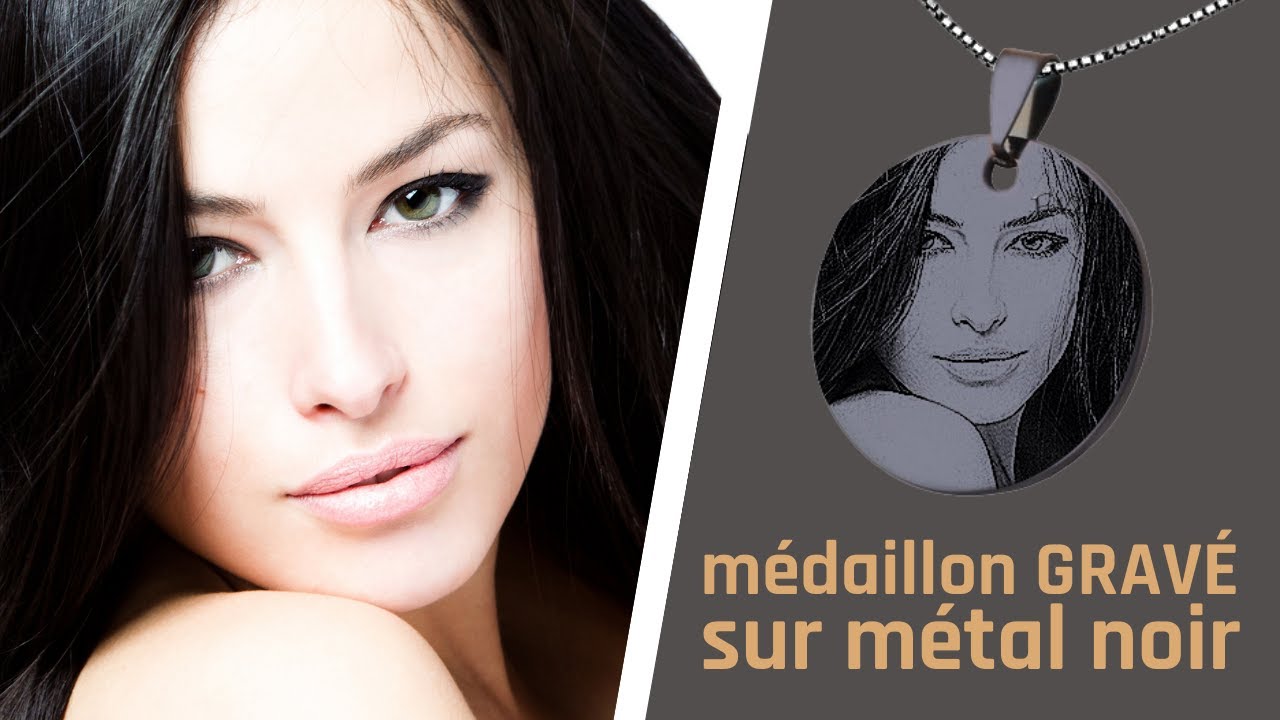 Médaillon photo gravé personnalisé
