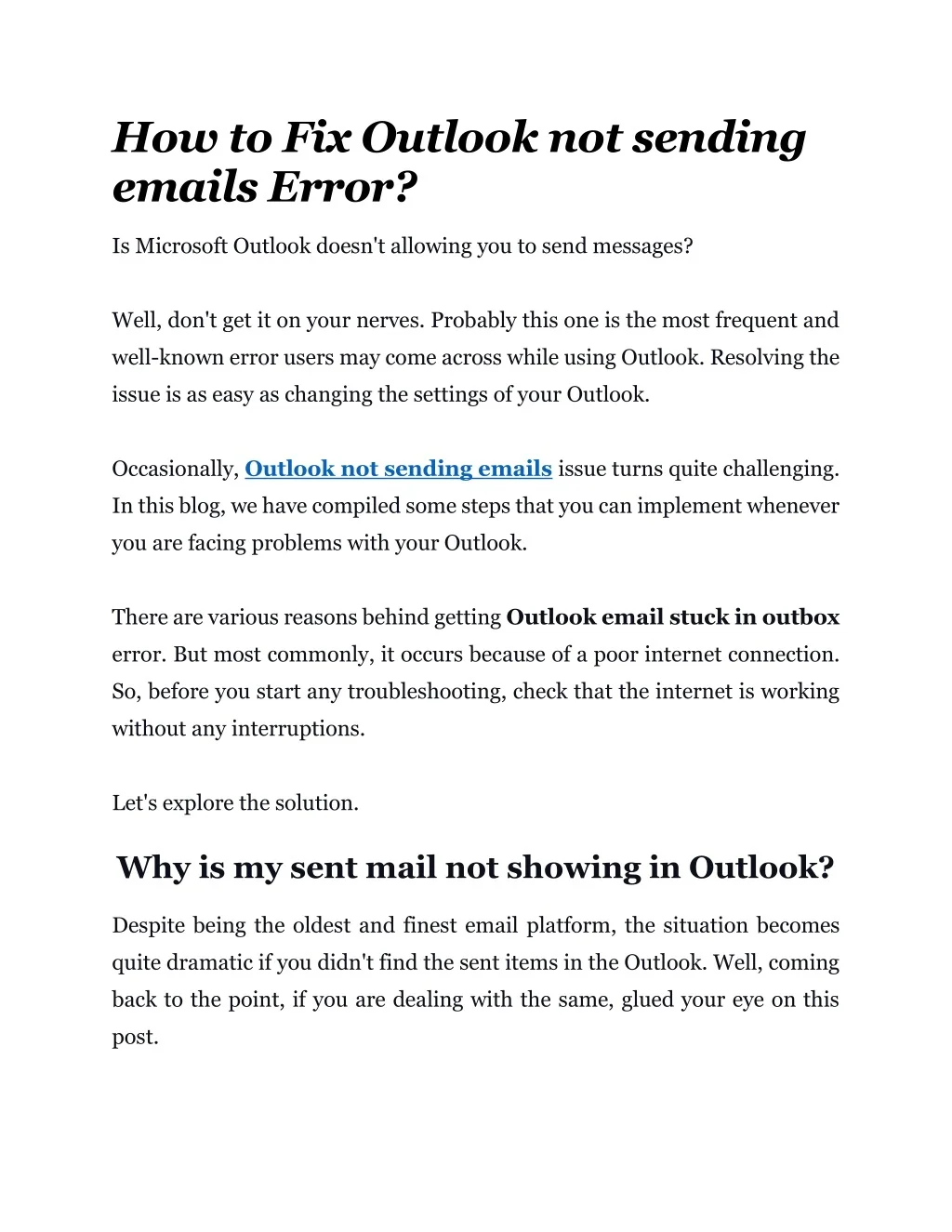 Guide to fixing Outlook issues